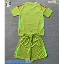 Camisa de time de futebol Itália Goleiro Replicas 1º Equipamento Infantil Europeu 2024 Manga Curta (+ Calças curtas)